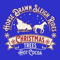 Horse Drawn Sleigh Ride Christmas Sleigh Ride Tree Farm Gift Kids T-Shirt