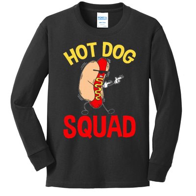 Hot Dog Squad Hot Dog Kids Long Sleeve Shirt