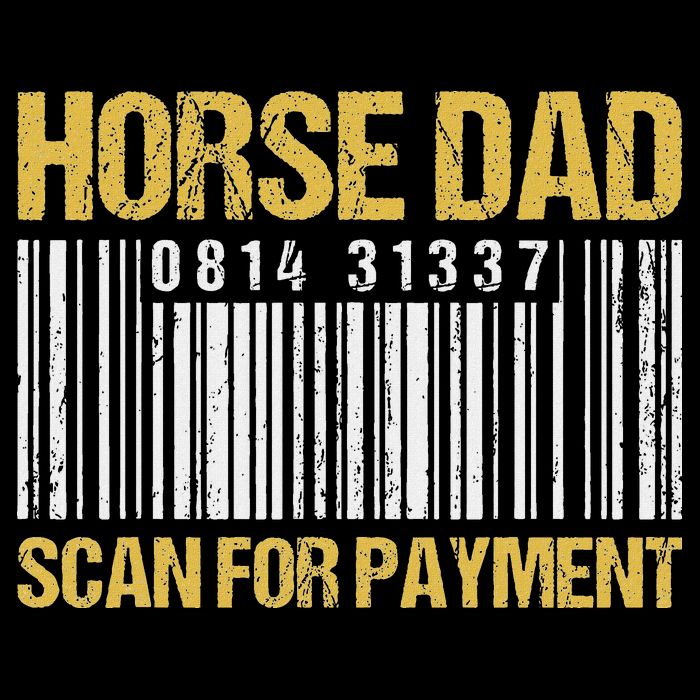 Horse Dad Scan For Payment Barcode Horse Dad Premium T-Shirt