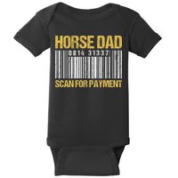 Horse Dad Scan For Payment Barcode Horse Dad Baby Bodysuit