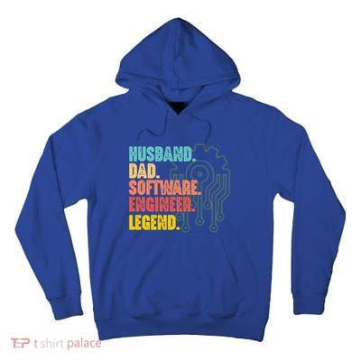 Husband Dad Software Engineer Engineering Expert Graphic Gift Tall Hoodie