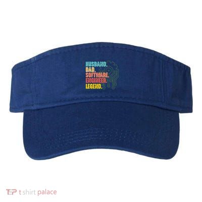 Husband Dad Software Engineer Engineering Expert Graphic Gift Valucap Bio-Washed Visor