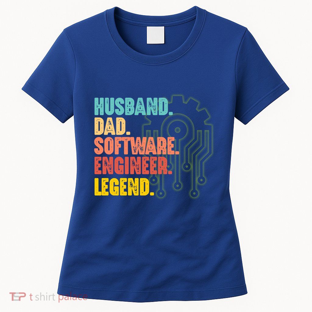 Husband Dad Software Engineer Engineering Expert Graphic Gift Women's T-Shirt