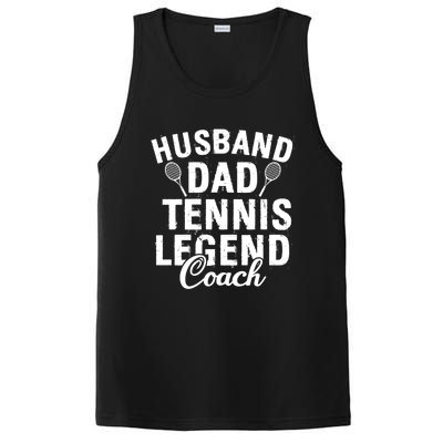 Husband Dad Tennis Legend Coach Funny Tennis Dad Cute Gift PosiCharge Competitor Tank