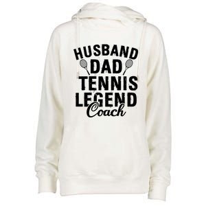 Husband Dad Tennis Legend Coach Funny Tennis Dad Cute Gift Womens Funnel Neck Pullover Hood