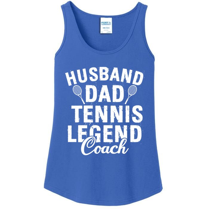 Husband Dad Tennis Legend Coach Funny Tennis Dad Cute Gift Ladies Essential Tank