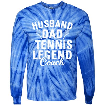 Husband Dad Tennis Legend Coach Funny Tennis Dad Cute Gift Tie-Dye Long Sleeve Shirt