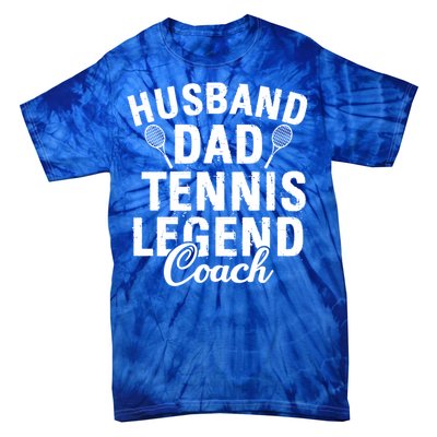 Husband Dad Tennis Legend Coach Funny Tennis Dad Cute Gift Tie-Dye T-Shirt