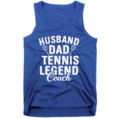 Husband Dad Tennis Legend Coach Funny Tennis Dad Cute Gift Tank Top