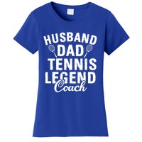 Husband Dad Tennis Legend Coach Funny Tennis Dad Cute Gift Women's T-Shirt