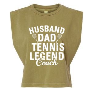 Husband Dad Tennis Legend Coach Funny Tennis Dad Cute Gift Garment-Dyed Women's Muscle Tee