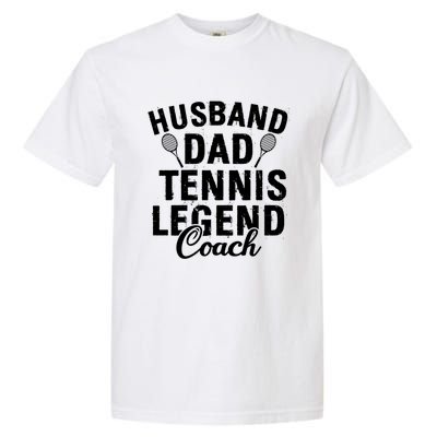 Husband Dad Tennis Legend Coach Funny Tennis Dad Cute Gift Garment-Dyed Heavyweight T-Shirt