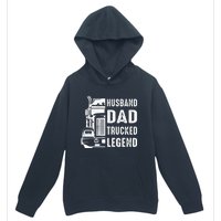 Husband Dad Trucker Legend Funny Truck Driver Trucking Urban Pullover Hoodie