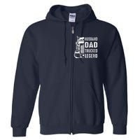 Husband Dad Trucker Legend Funny Truck Driver Trucking Full Zip Hoodie