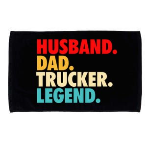 Husband Dad Trucker Legend Microfiber Hand Towel