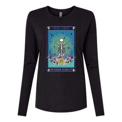 Hidden Disability Tarot Card Chronic Illness Spoonie Medical Womens Cotton Relaxed Long Sleeve T-Shirt