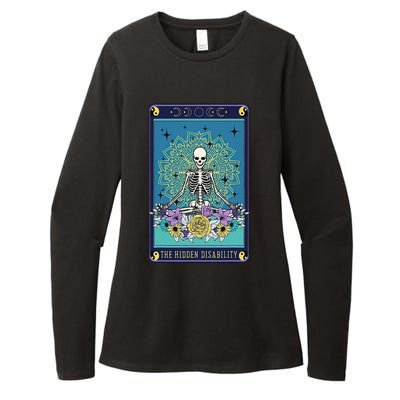 Hidden Disability Tarot Card Chronic Illness Spoonie Medical Womens CVC Long Sleeve Shirt