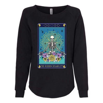 Hidden Disability Tarot Card Chronic Illness Spoonie Medical Womens California Wash Sweatshirt