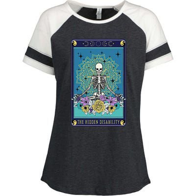 Hidden Disability Tarot Card Chronic Illness Spoonie Medical Enza Ladies Jersey Colorblock Tee