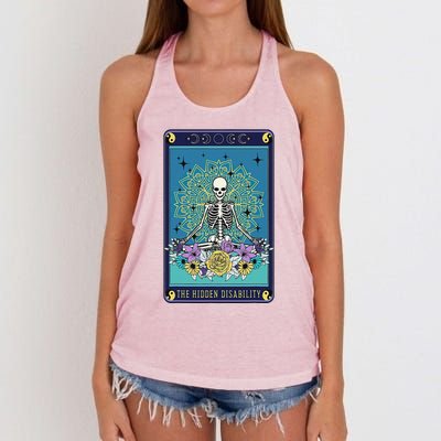 Hidden Disability Tarot Card Chronic Illness Spoonie Medical Women's Knotted Racerback Tank