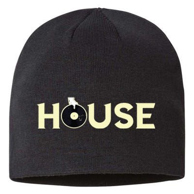 House Dj Turntable Techno Edm Dance Music Discjockey Sustainable Beanie