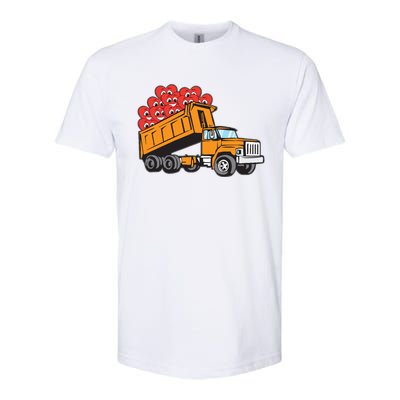 Heart Dump Truck Valentines Day Cool Love Construction Gift Softstyle® CVC T-Shirt