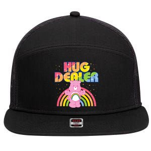 Hug Dealer Teddy Bear Rainbow 7 Panel Mesh Trucker Snapback Hat