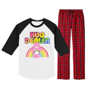 Hug Dealer Teddy Bear Rainbow Raglan Sleeve Pajama Set