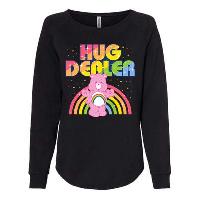 Hug Dealer Teddy Bear Rainbow Womens California Wash Sweatshirt