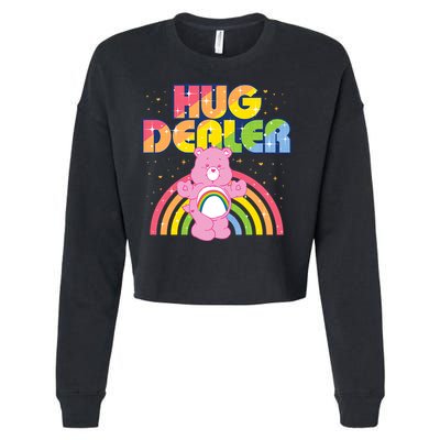 Hug Dealer Teddy Bear Rainbow Cropped Pullover Crew