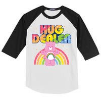 Hug Dealer Teddy Bear Rainbow Kids Colorblock Raglan Jersey