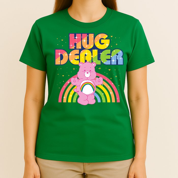 Hug Dealer Teddy Bear Rainbow T-Shirt