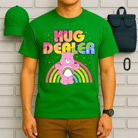 Hug Dealer Teddy Bear Rainbow T-Shirt