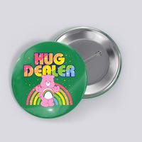 Hug Dealer Teddy Bear Rainbow Button
