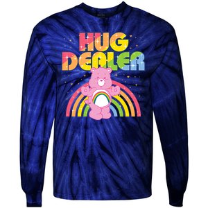 Hug Dealer Teddy Bear Rainbow Tie-Dye Long Sleeve Shirt