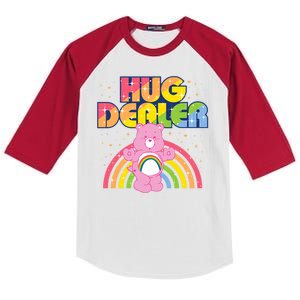 Hug Dealer Teddy Bear Rainbow Kids Colorblock Raglan Jersey