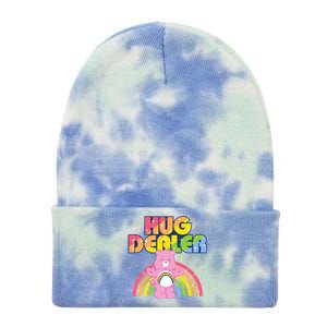 Hug Dealer Teddy Bear Rainbow Tie Dye 12in Knit Beanie