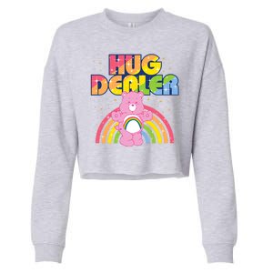 Hug Dealer Teddy Bear Rainbow Cropped Pullover Crew