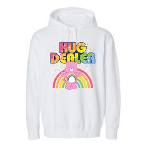 Hug Dealer Teddy Bear Rainbow Garment-Dyed Fleece Hoodie