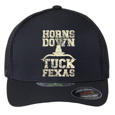 H.orns Down Tuck Fexas Game Day O.klahoma Beat Texas Flexfit Unipanel Trucker Cap