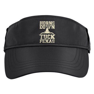 H.orns Down Tuck Fexas Game Day O.klahoma Beat Texas Adult Drive Performance Visor