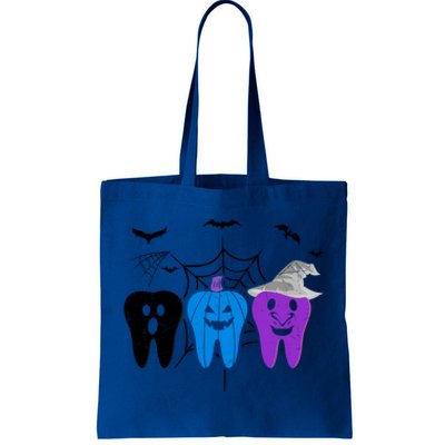 Halloween Dentist Teeth Ghost Pumpkin Witch Cute Dental Gift Tote Bag