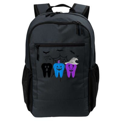 Halloween Dentist Teeth Ghost Pumpkin Witch Cute Dental Gift Daily Commute Backpack