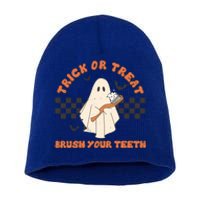 Halloween Dentist Trick Or Treat Brush Your Teeth Gift Short Acrylic Beanie