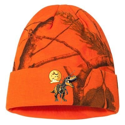 Halloween Dinosaur T Rex Skeleton Scary Moon Orange Pumpkin Cool Gift Kati Licensed 12" Camo Beanie