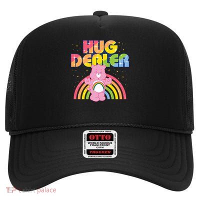 Hug Dealer Teddy Bear Rainbow Premium High Crown Mesh Back Trucker Hat