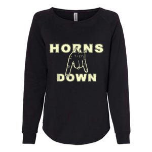 Horns Down Texas Tuck Fexas Womens California Wash Sweatshirt