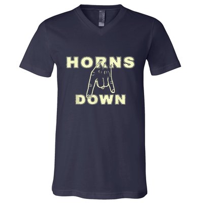 Horns Down Texas Tuck Fexas V-Neck T-Shirt