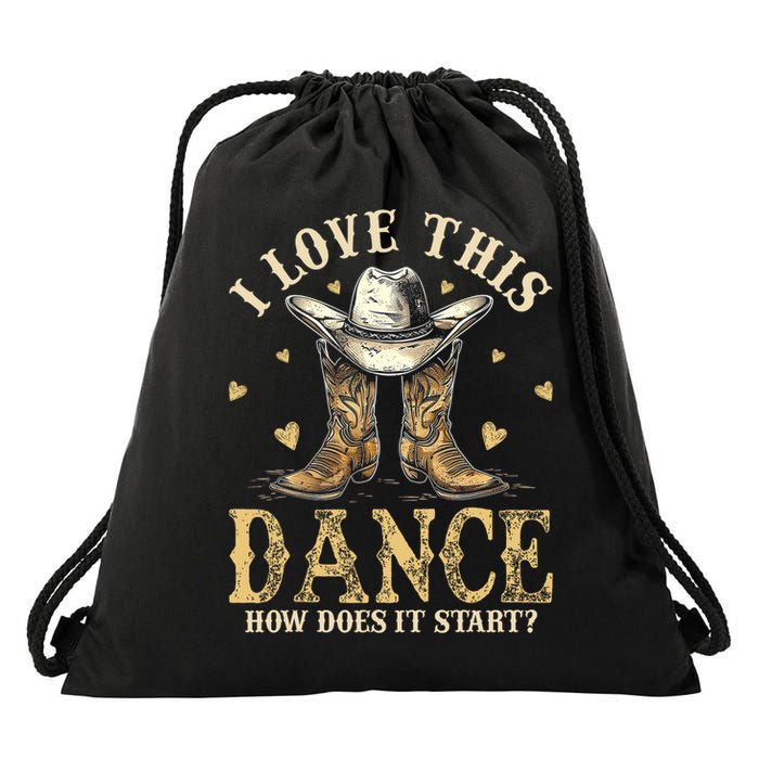 How Does This Dance Start Line Dancer Country Drawstring Bag