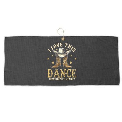 How Does This Dance Start Line Dancer Country Large Microfiber Waffle Golf Towel